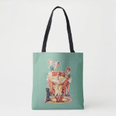 Sac fourre-tout d'alimentation Vintage Retro Green (Devant)