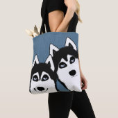 Sac fourre-tout d'Allover Huskies (De près)