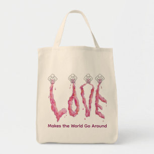 Sac fourre-tout d'amour rose