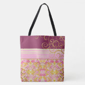Sac fourre-tout d'amusement rose et vert chic (Devant)
