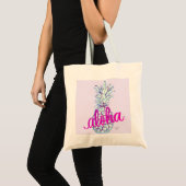 Sac fourre-tout d'ananas violet Aloha (Devant (produit))