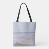 Sac fourre-tout d'aquarelle de la plage de rivage  (Dos)