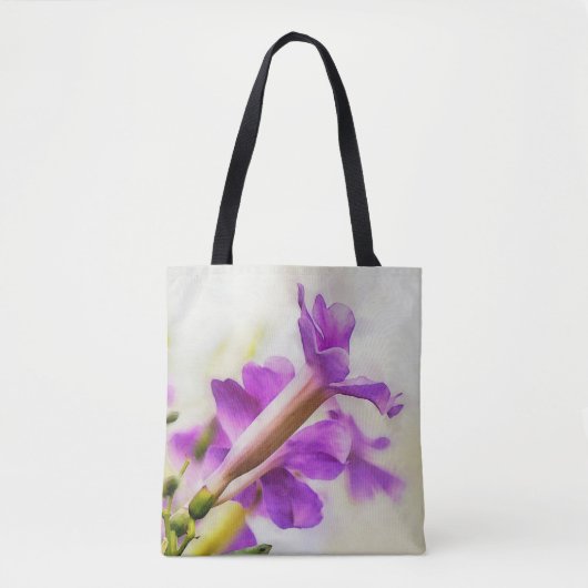 Sac fourre-tout d'aquarelle violet de trompette (Devant)
