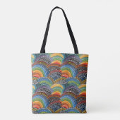 Sac fourre-tout d'art à points Rainbow pride (Dos)