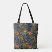 Sac fourre-tout d'art à points Rainbow pride (Dos)