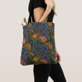 Sac fourre-tout d'art à points Rainbow pride (De près)