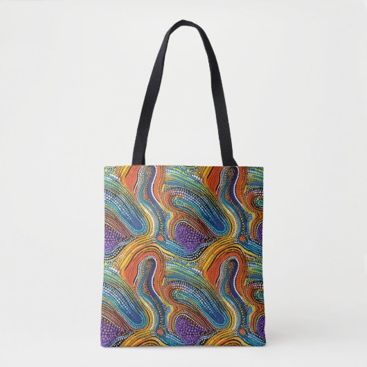 Sac fourre-tout d'art à points Rainbow pride (Devant)