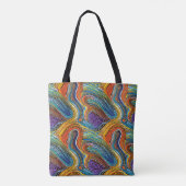 Sac fourre-tout d'art à points Rainbow pride (Dos)