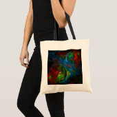 Sac fourre-tout d'art Abstrait en bleu Genesis (Devant (produit))