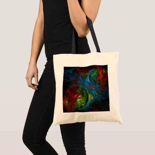 Sac fourre-tout d'art Abstrait en bleu Genesis (Devant (produit))