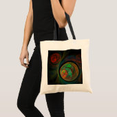 Sac fourre-tout d'art Abstrait vert de renaissance (Devant (produit))