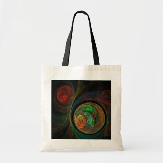 Sac fourre-tout d'art Abstrait vert de renaissance (Devant)