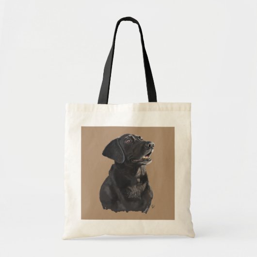 Sac fourre-tout d'art Black Lab Dog (Devant)