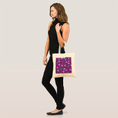 Sac fourre-tout d'art floral pourpre