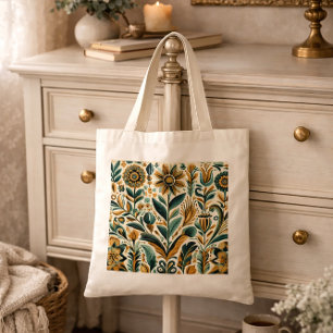 Sac fourre-tout d'art populaire mexicain aux tons