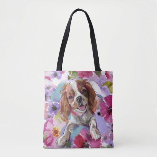 sac fourre-tout d'art pour chiens blenheim cavalie (Devant)