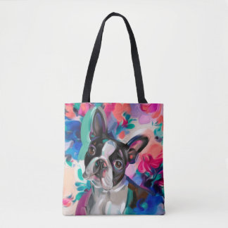 sac fourre-tout d'art pour chiens de Boston