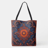 Sac fourre-tout d'art Retro Mandala - élégant et f (Dos)