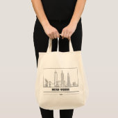 Sac fourre-tout d'art Skyline de New York - Chic & (Devant (produit))