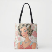 Sac fourre-tout d'art vintage, Retro Illustration (Devant)