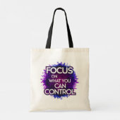 Sac fourre-tout d'autonomisation - 'Focus sur ce q (Dos)