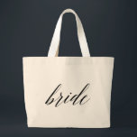 Sac fourre-tout de bachelorette de mariée de scrip<br><div class="desc">Sac fourre-tout de bachelorette de mariée de script Whimsical</div>