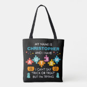Sac fourre-tout de bonbons d'Halloween pour l'auti (Dos)
