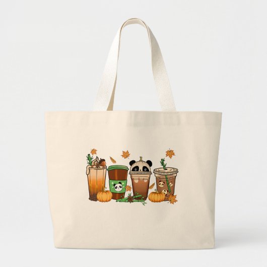 Sac fourre-tout de café Panda Fall (Devant)