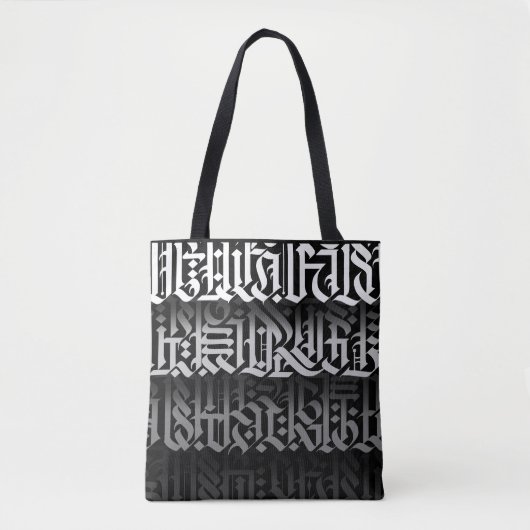 Sac fourre-tout de calligraphie moderne (Devant)