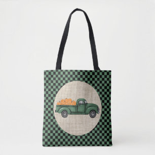 Sac fourre-tout de camion Citrouille vert vintage