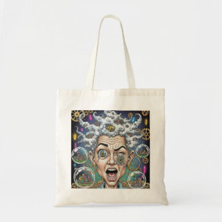Sac fourre-tout de caricature d'expression folle –
