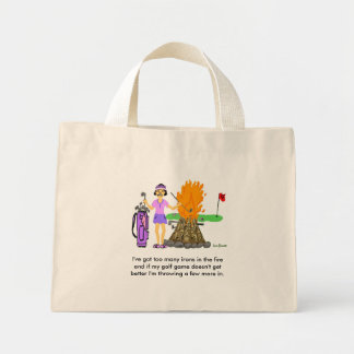 Sac fourre-tout de caricatures de golf