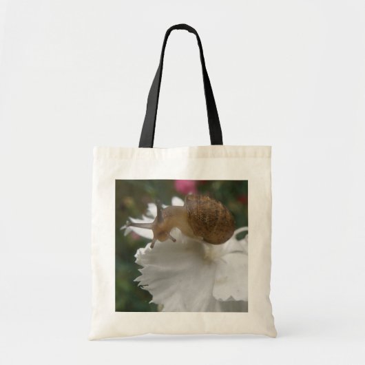 Sac fourre-tout de carnation blanc et escargot de (Devant)