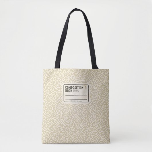Sac fourre-tout de Carnet de composition beige (Devant)
