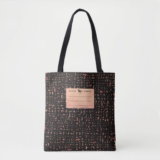Sac fourre-tout de Carnet de composition or rose (Devant)