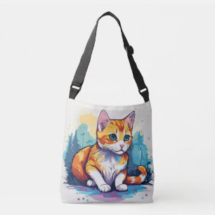 Sac fourre-tout de carrosserie de chat artistique