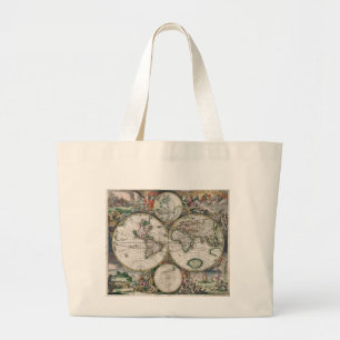 Sac fourre-tout de carte du monde vintage