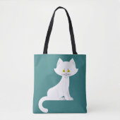 Sac fourre-tout de chat blanc (Devant)