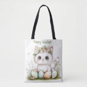Sac fourre-tout de chat de Pâques - Chat mignonne  (Devant)