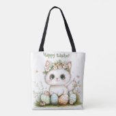 Sac fourre-tout de chat de Pâques - Chat mignonne  (Dos)