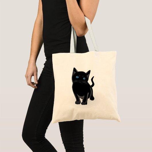 Sac fourre-tout de chat noir