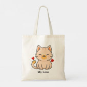 Sac fourre-tout de chat orange (Dos)