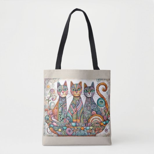 sac fourre-tout de chats apaisants (Devant)