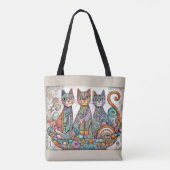 sac fourre-tout de chats apaisants (Dos)