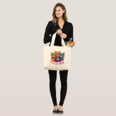 Sac fourre-tout de chats d'équipage cool (Devant (modèle))