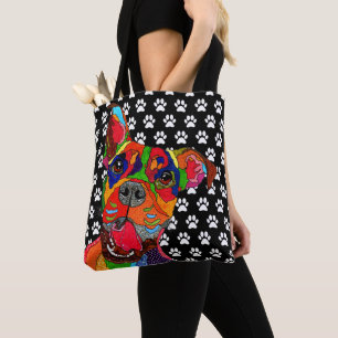 Sac fourre-tout de chien de boîte mignon et coloré