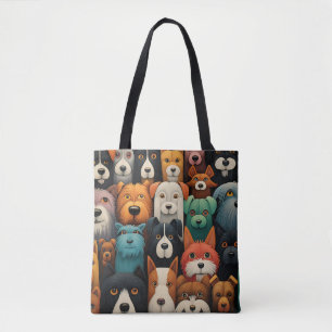 sac fourre-tout de chiens mignons