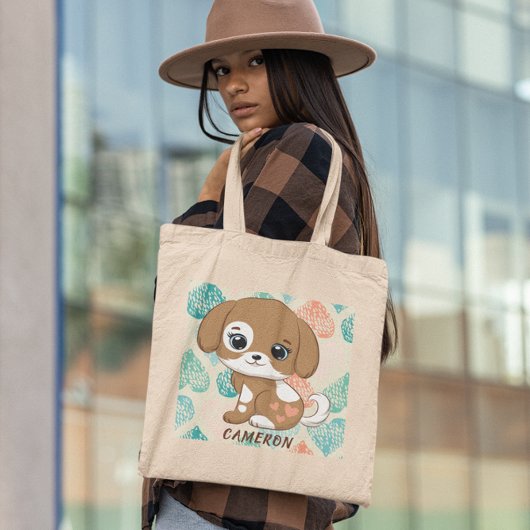Sac fourre-tout de chiot mignon et doux