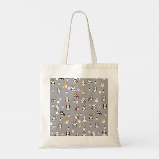 Sac fourre-tout de chiots illustrés (Dos)