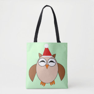 Sac fourre-tout de chouette de Noël